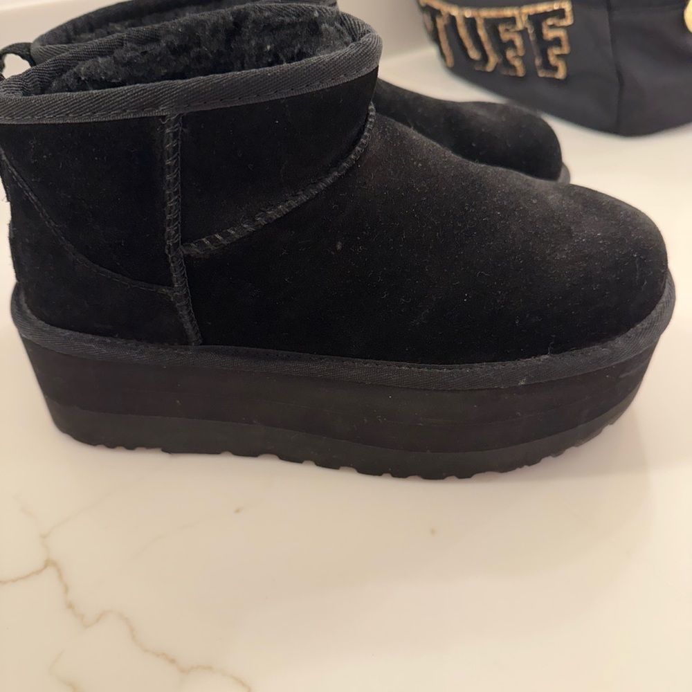 Black Suede Platform Boots